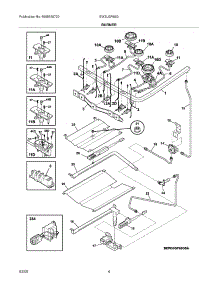 05 - Burner parts for Electrolux Range EW3LGF65GBB from AppliancePartsPros.com