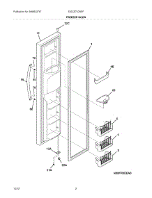03 - Freezer Door parts for Electrolux Refrigerator E23CS75DSSF from AppliancePartsPros.com