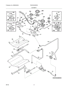 05 - Burner parts for Electrolux Range EW30GS65GS8 from AppliancePartsPros.com