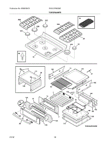 09 - Top / Drawer parts for Electrolux Range EW3LDF65GSE from AppliancePartsPros.com