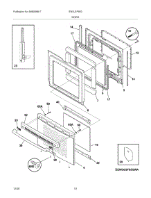 11 - Door parts for Electrolux Range EW3LGF65GBD from AppliancePartsPros.com