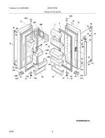 05 - Fresh Food Door parts for Electrolux Refrigerator E23BC78IPS0 from AppliancePartsPros.com