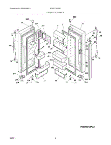 05 - Fresh Food Door parts for Electrolux Refrigerator E23BC78ISS0 from AppliancePartsPros.com