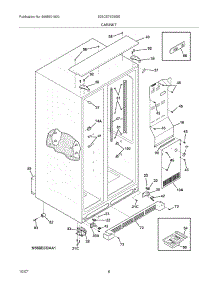07 - Cabinet parts for Electrolux Refrigerator E23CS75DSSE from AppliancePartsPros.com