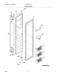 03 - Freezer Door parts for Electrolux Refrigerator E23CS78EPS0 from AppliancePartsPros.com