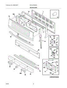 03 - Backguard parts for Electrolux Range EW3LGF65GSC from AppliancePartsPros.com
