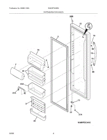 05 - Refrigerator Door parts for Electrolux Refrigerator E23CS78HSS0 from AppliancePartsPros.com