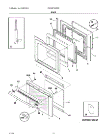 11 - Door parts for Electrolux Range EW30GF65GSD from AppliancePartsPros.com