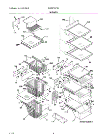 09 - Shelves parts for Electrolux Refrigerator E23CS78EPS0 from AppliancePartsPros.com