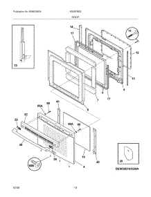 09 - Door parts for Electrolux Range EI30EF55GWA from AppliancePartsPros.com