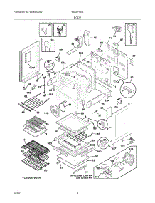 05 - Body parts for Electrolux Range EI30EF55GWB from AppliancePartsPros.com