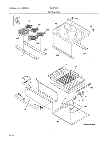 07 - Top / Drawer parts for Electrolux Range EI30EF55GWB from AppliancePartsPros.com