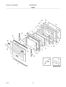 11 - Door parts for Electrolux Range EW30DS6CGS7 from AppliancePartsPros.com