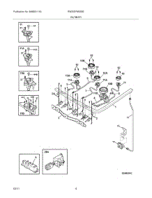 05 - Burner parts for Electrolux Range EW30DF65GSE from AppliancePartsPros.com
