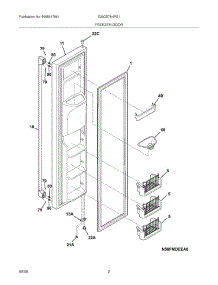 03 - Freezer Door parts for Electrolux Refrigerator E23CS78HPS1 from AppliancePartsPros.com