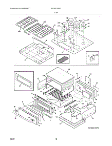 09 - Top / Drawer parts for Electrolux Range EW30DS65GB3 from AppliancePartsPros.com