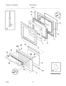 11 - Door parts for Electrolux Range EW30DF65GSA from AppliancePartsPros.com
