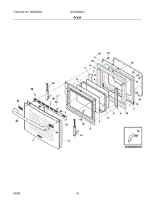 11 - Door parts for Electrolux Range EW30DS6CGW3 from AppliancePartsPros.com