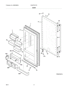 03 - Door parts for Electrolux Refrigerator E32AR75JPS1 from AppliancePartsPros.com