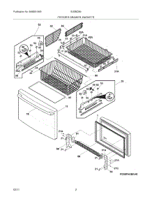 03 - Freezer Drawer, Baskets parts for Electrolux Refrigerator EI23BC56IW8 from AppliancePartsPros.com