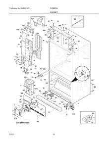 07 - Cabinet parts for Electrolux Refrigerator EI23BC56IW8 from AppliancePartsPros.com