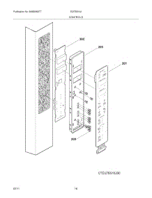13 - Controls parts for Electrolux Refrigerator EI27BS16JS1 from AppliancePartsPros.com