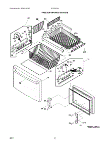 03 - Freezer Drawer - Basket parts for Electrolux Refrigerator EI27BS26JW4 from AppliancePartsPros.com