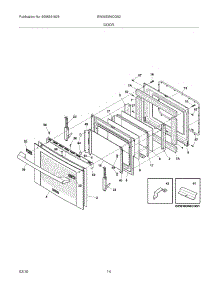 11 - Door parts for Electrolux Range EW30DS6CGS2 from AppliancePartsPros.com