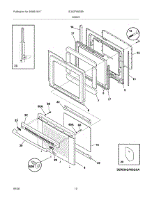 11 - Door parts for Electrolux Range EI30GF55GSB from AppliancePartsPros.com