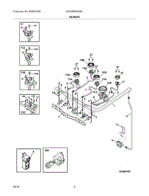 05 - Burner parts for Electrolux Range EW30DF65GSH from AppliancePartsPros.com