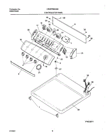 07 - Control Panel parts for Frigidaire Dryer CRGR7900AS0 from AppliancePartsPros.com