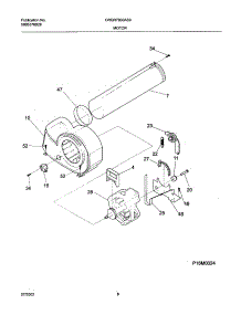 09 - Motor,Blower parts for Frigidaire Dryer CRGR7900AS0 from AppliancePartsPros.com