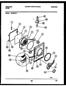 03 - Door Parts parts for Frigidaire Dryer DE7400PW1 from AppliancePartsPros.com