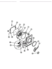 03 - Door, Front Panel, Lint Filter parts for Frigidaire Dryer DE6500ADD1 from AppliancePartsPros.com