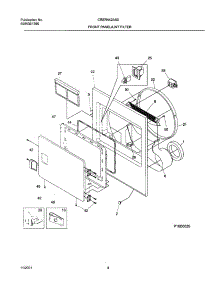 05 - Frnt Pnl,Door parts for Frigidaire Dryer CRER442AS0 from AppliancePartsPros.com