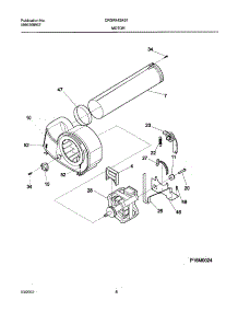09 - Motor,Blower parts for Frigidaire Dryer CRGR442AS1 from AppliancePartsPros.com
