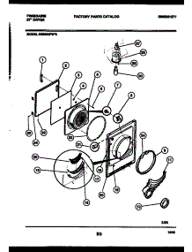 03 - Door Parts parts for Frigidaire Dryer DE8600PW2 from AppliancePartsPros.com