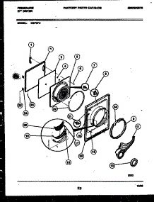 03 - Door Parts parts for Frigidaire Dryer DEFW4 from AppliancePartsPros.com