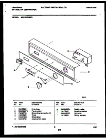 02 - Control Parts parts for Frigidaire Dishwasher MDB202RBL0 from AppliancePartsPros.com