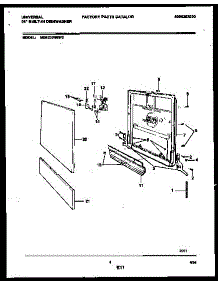 04 - Inner Door Parts parts for Frigidaire Dishwasher MDB202RBL0 from AppliancePartsPros.com