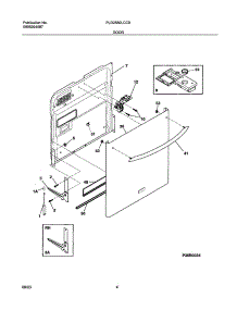 05 - Door parts for Frigidaire Dishwasher PLD2560LCC0 from AppliancePartsPros.com