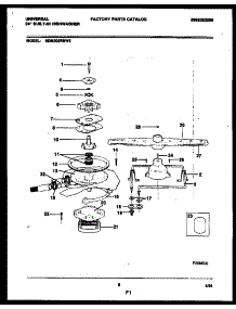 06 - Motor Pump Parts parts for Frigidaire Dishwasher MDB202RBL0 from AppliancePartsPros.com