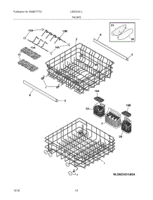 13 - Racks parts for Frigidaire Dishwasher LGBD2431LB0A from AppliancePartsPros.com