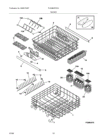 13 - Racks parts for Frigidaire Dishwasher PLD2850RDC4 from AppliancePartsPros.com