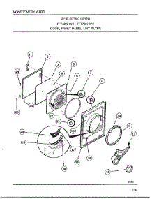 Door, Front Panel, Lint Filter parts for Frigidaire Dryer 7289-80C from AppliancePartsPros.com