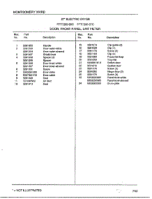 Door, Front Panel, Lint Filter Page 2 parts for Frigidaire Dryer 7289-80C from AppliancePartsPros.com