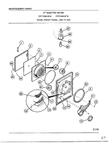 Door, Front Panel, Lint Filter parts for Frigidaire Dryer 7348B from AppliancePartsPros.com
