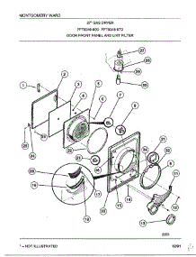 Door Front Panel And Lint Filter parts for Frigidaire Dryer 8248-87D from AppliancePartsPros.com
