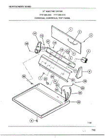 Console, Controls, Top Panel parts for Frigidaire Dryer 7289-80C from AppliancePartsPros.com
