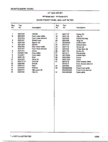 Door Front Panel And Lint Filter Page 2 parts for Frigidaire Dryer 8248-87D from AppliancePartsPros.com